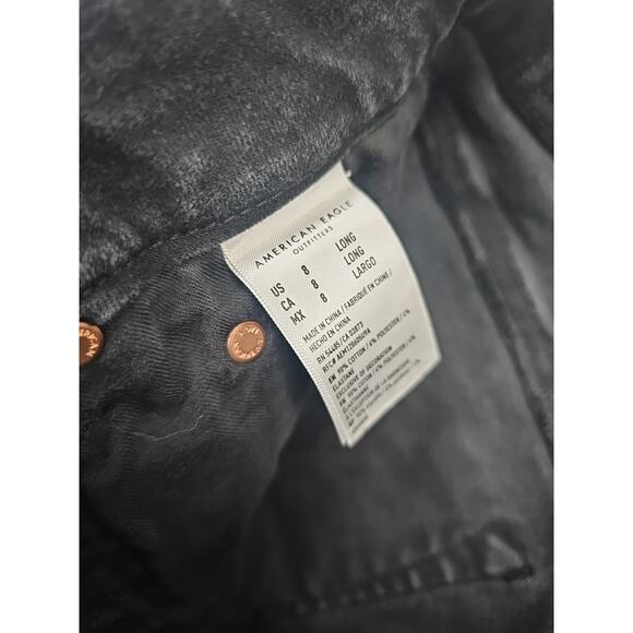 American Eagle Jeans Womens 8 Long Black The Luxe Jean Hi Rise Jegging - Picture 6 of 9